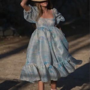 Selkie The Renoir Sky French Puff Dress